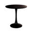 Petite table de salle à manger ronde de 31,5 pouces noire avec 2 chaises ergonomiques en polyuréthane et un design stable