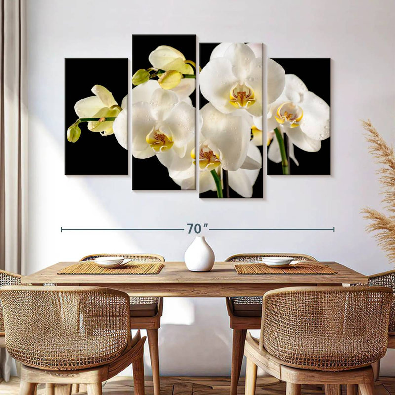 Harnek Fresh White Orchid Flowers, 42" H x 68" W