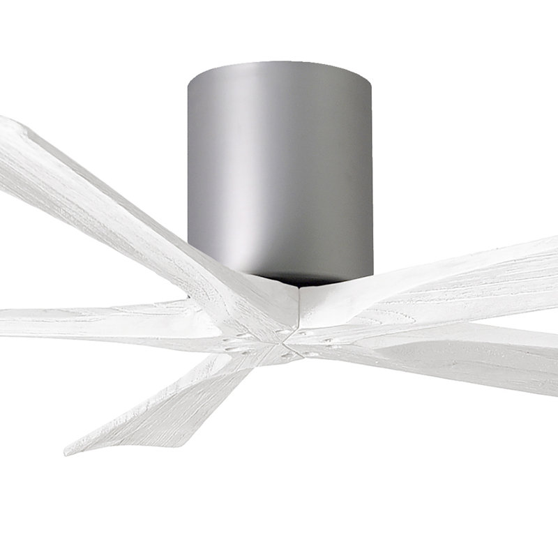Ventilateur à pales encastré 5 pales Irene, Nickel brossé, Blanc mat, Finition du boîtier du ventilateur