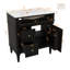 Meuble-lavabo avec lavabo intégré, armoire autoportante avec tiroir rabattable et tablette réglable-361610490