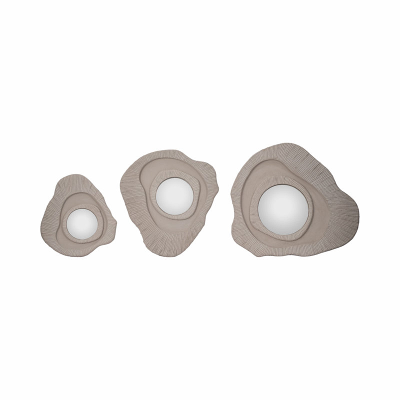 Ensemble de 3 miroirs muraux dimensionnels 15 et 20 et 25 po Mironez