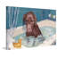 Canard en caoutchouc jaune - reproduction d'art sur toile tendue-325448317