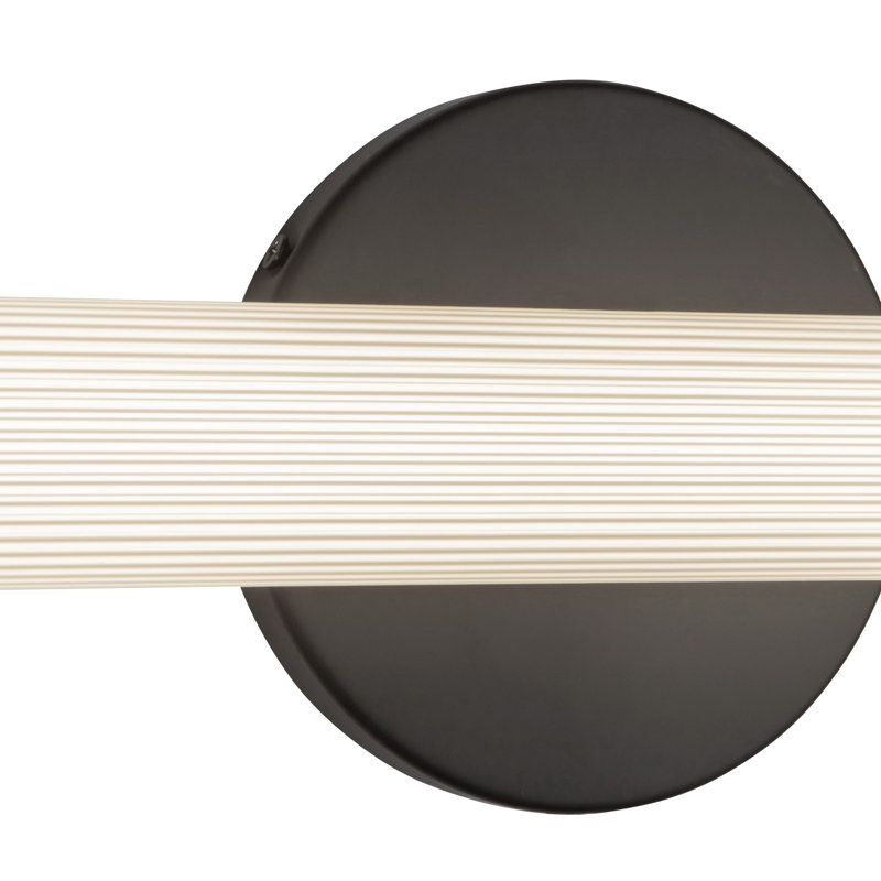 Vire 36-in Black dimmable LED Wall Sconce, Matte Black