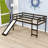 Twin Size Wooden Loft Bed with Slide-1379035722