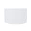 Abat-jour tambour en tissu de coton de H 10 po Tetoron (araignée) de couleur blanc éclatant