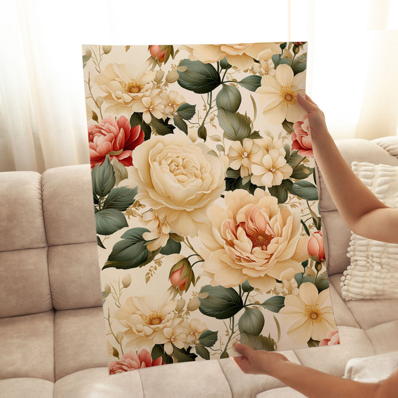 «Floral Shabby Chic», motif floral VI, Shabby Chic, H 36 po x l 24 po