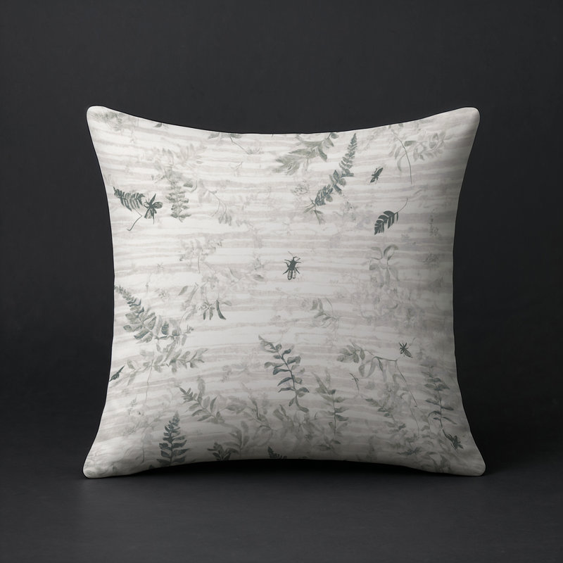 Coussin décoratif intérieur et extérieur Modern, Gris abstrait 166, Carré 16 po