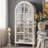 White Solid + Manufactured Wood+Glass Display Cases