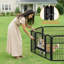 Enclos pour animaux 6 portes en métal avec portes-80013012