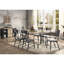 2 chaises d'appoint grises et sablonneuses noires - plateau de table en bois robuste et dossier rembourré style X Cool