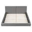 Queen Size Velvet Upholstered Platform Bed With Grounded Frame And Modern Minimalist Design-1152098377