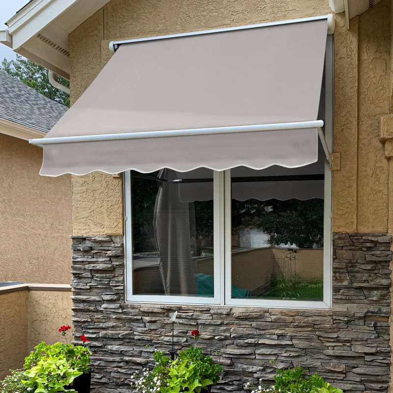 Awntech Mesa Window Retractable Awning, 24" H x 76" W x 24" D, Gray