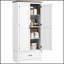 Armoire de rangement de 69 po de hauteur, garde-manger autoportant Farmhouse avec 2 portes, tiroir et tablettes réglables pour la salle à manger-1984697609