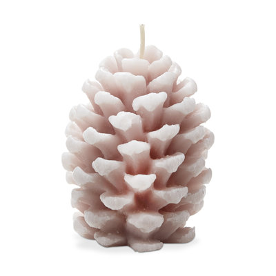  Frosted Pine Cone Candle 