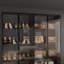 Closet System With Five Shelves And Light And Tempered Glass Door