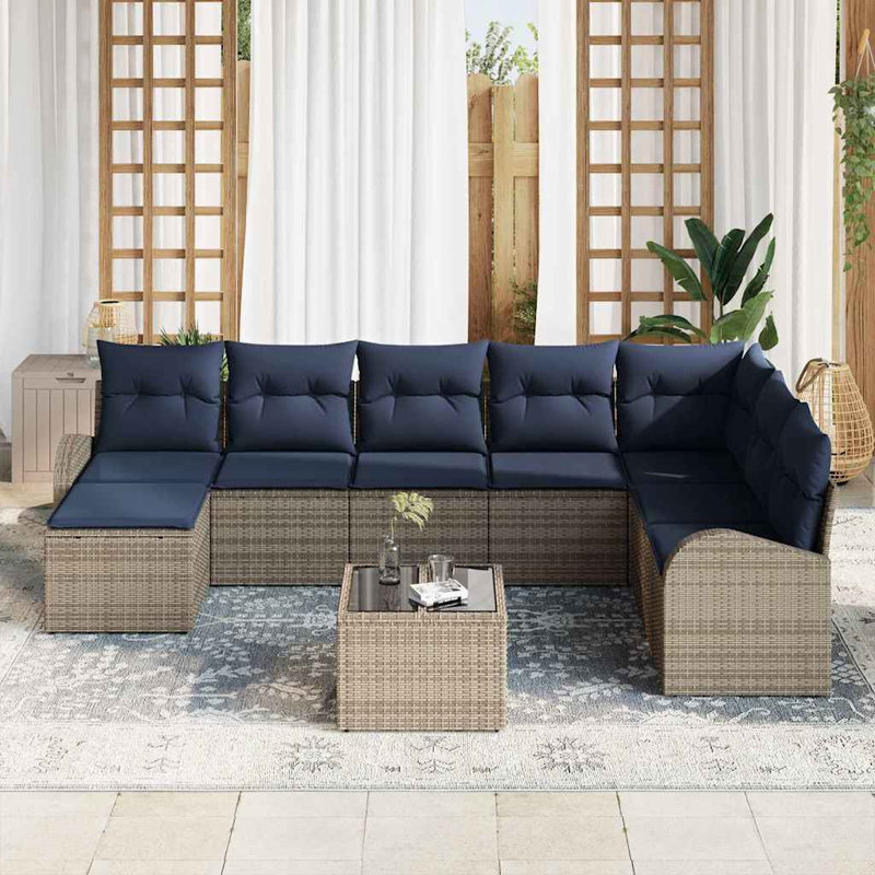 Ensemble de canapé de jardin 9 pièces vidaXL
