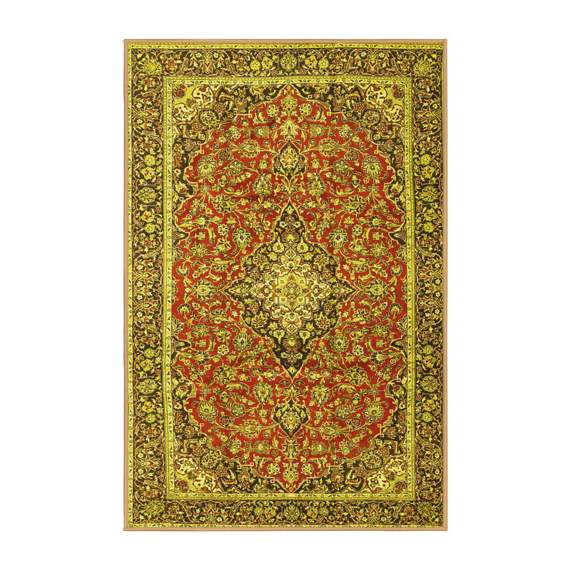 Washable Oriental Indoor Rug, Rectangle 4' x 6'