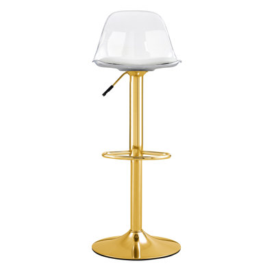 Chaises et tabourets de bar modernes et minimalistes. Peut pivoter à 360 ° et ajuster le levage. Dossier en PET et sièges en polyuréthane. Ensemble de 2. Convient aux bars, aux restaurants et aux caissiers de la réception.