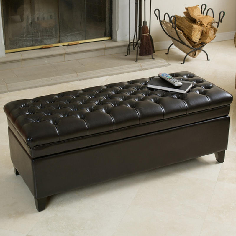 OTTOMAN DE RANGEMENT JULiana, Espresso