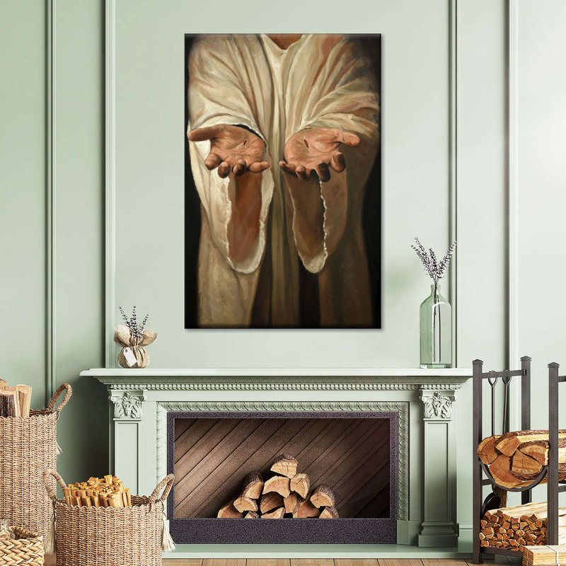 «Jesus Hands», reproduction sur toile, H 48 po x l 32 po x P 1,25 po