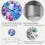 Bleu et rouge abstrait nuages - horloge murale moderne-820508341