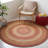 Braided Flat Weave Cotton/Others Geometric Rug in Yellow/Red-1362147951