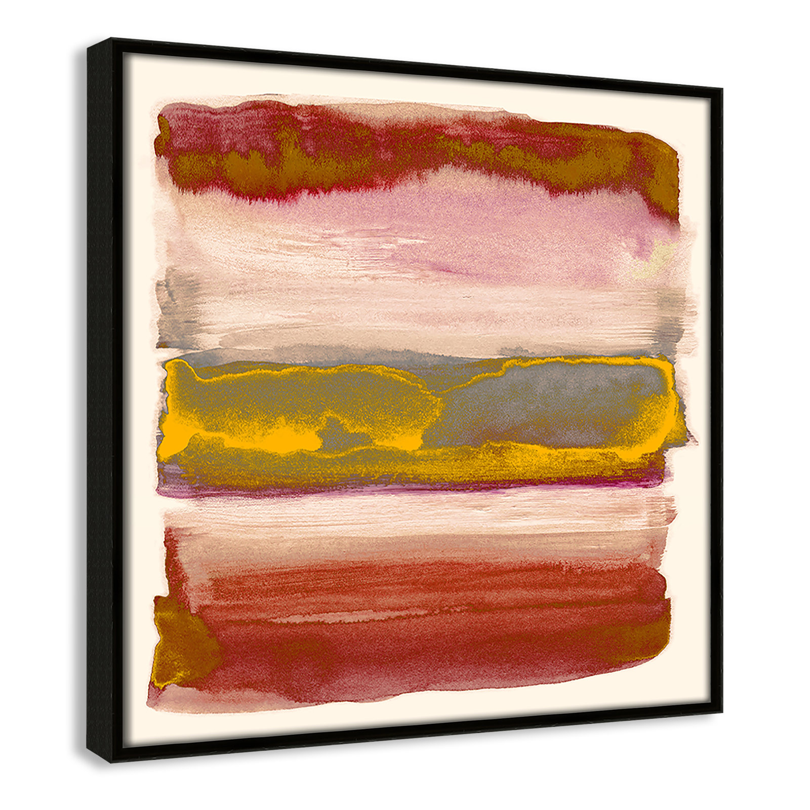 Yellow Sky II Print by Nan, 13.5" H x 13.5" W, Espresso