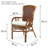 Delberta Dining Armchair Chair Natural Rattan Wicker Handmade Design With Cushion, Dark Walnut  Color-1198705686-1204422572