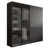 Black Graphite/Fluted Glass