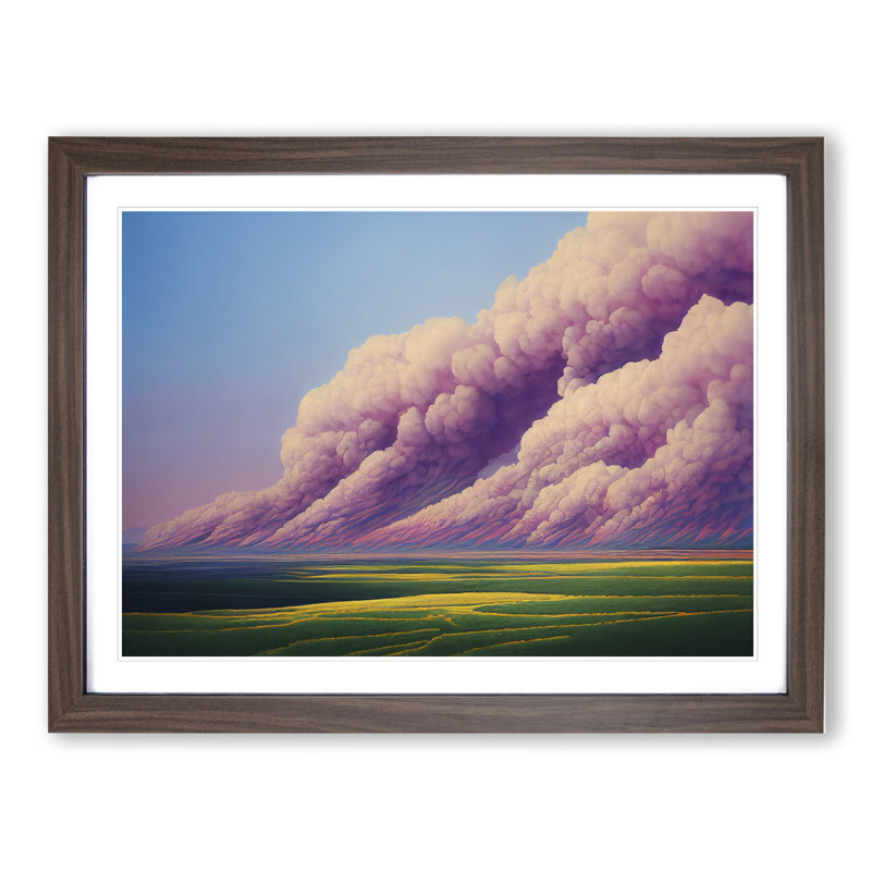 Striking Cloudy Sky - Framed Print, 25cm H x 34cm W x 2cm D, Walnut Framed