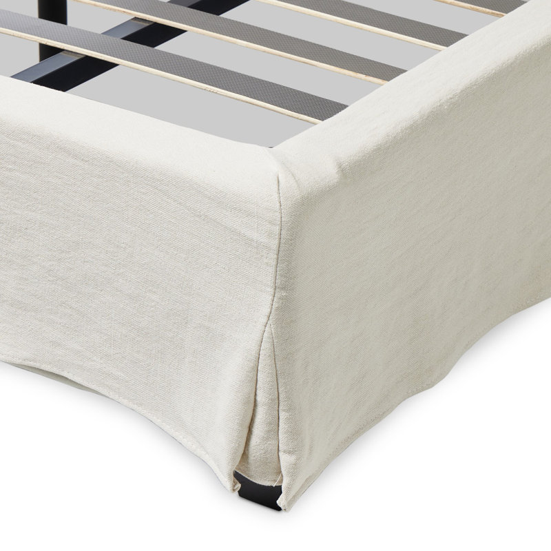 Meryl Upholstered Wingback Bed, Broadway Mist, King