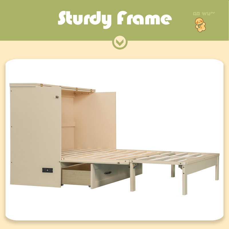 Full Size Murphy Bed With Large Drawers