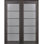Porte française double pré-montée en verre givré et composite 5 lumières Palladio