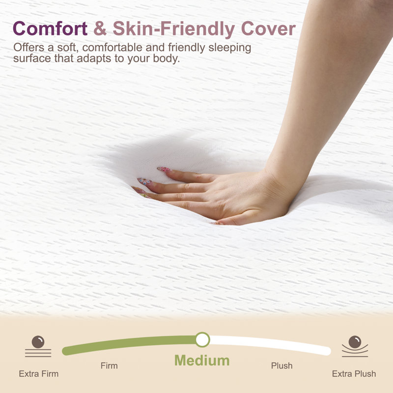 Alwyn Home Winchendon Medium-Firm Gel Memory Foam Mattress - High-Density Support, Motion Isolation &  Removable Cover, Twin
