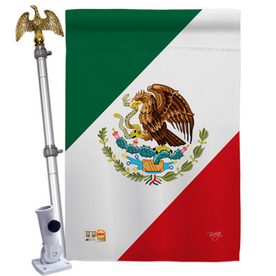 Double Sided 40'' H x 28'' W Polyester Flag Set