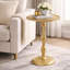 Table d'appoint Alpha Living Home Gold Accent, table de chevet moderne pour petits espaces