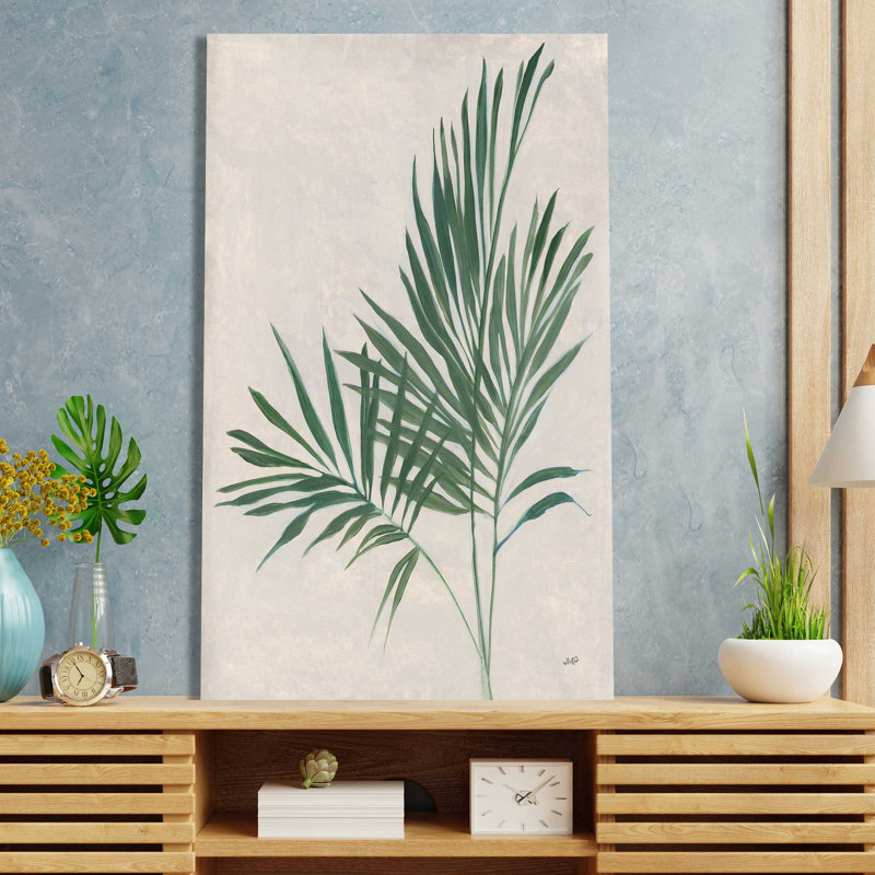 Palmier botanique IV - Peinture, L 42 po x H 72 po, Toile tendue