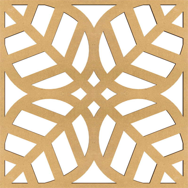 Panneaux muraux décoratifs en bois Garland, Bois, H 7 3/8 po x l 7 3/8 po x P 1/4 po