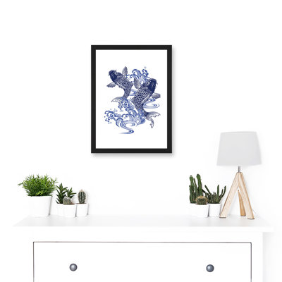 Japanese Koi Carp Fish - Single Picture Frame Print