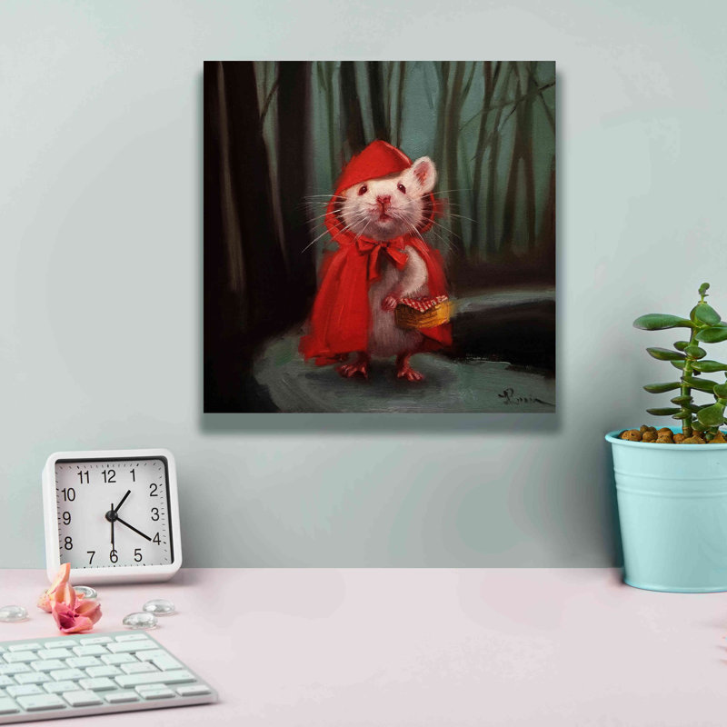 «Little Red» par Lucia Heffernan, H 12 po x l 12 po x P 0,75 po