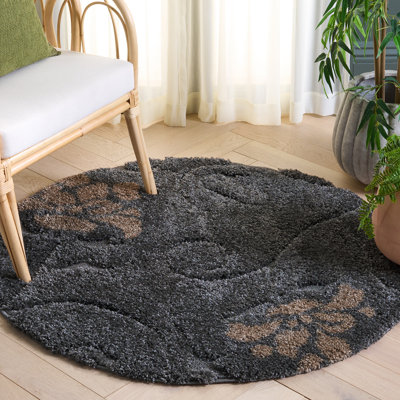 Tapis floral à poils longs Chaffin