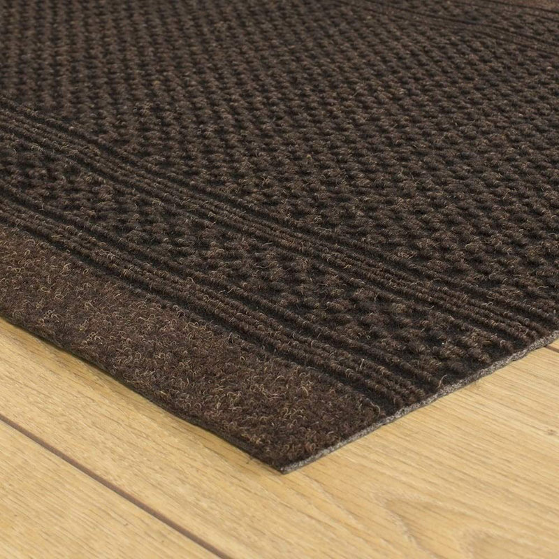 Adcox Flatweave Dark Brown Indoor Rug, Runner 390cm x 66cm