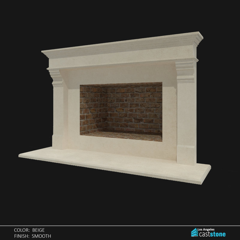 Bordure de foyer Bilanca, Beige lisse