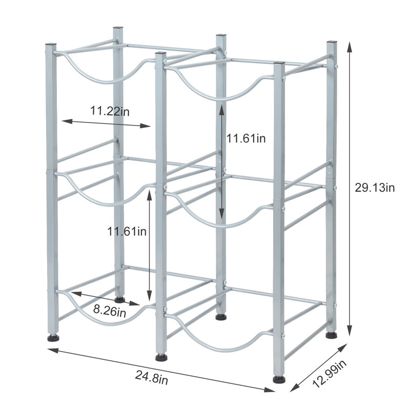 Oluseyi 24.8 " W Storage Rack, Silver