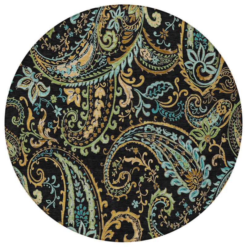 Tapis extérieur rond antidérapant 8 po