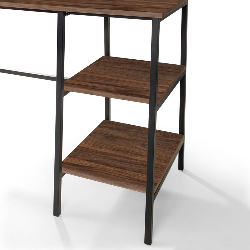Chew Stoke Metal Base Writing Desk, Walnut