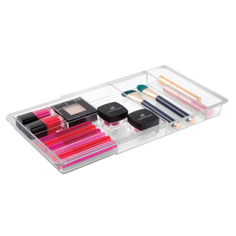 Clear Expandable Plastic Vanity Drawer Organizer