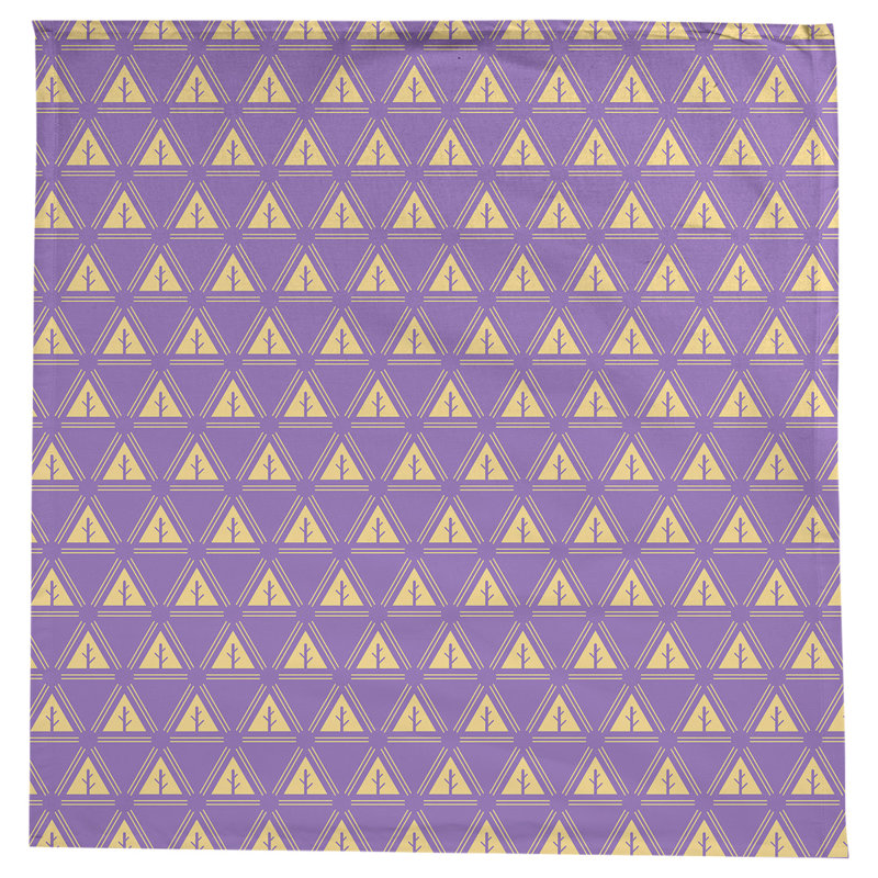 Barbra Classic Minimalist Tree Tablecloth, Purple/Gold