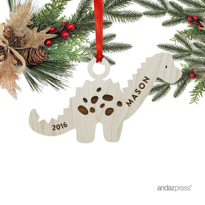 Ornement en forme de dinosaures avec sac cadeau, Oui