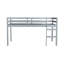 Lit mezzanine bas simple en bois massif avec échelle-339277523